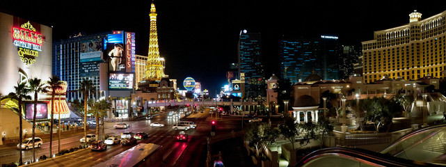 Keuken achterwand Las Vegas Las Vegas Boulevard bij nacht  © franko