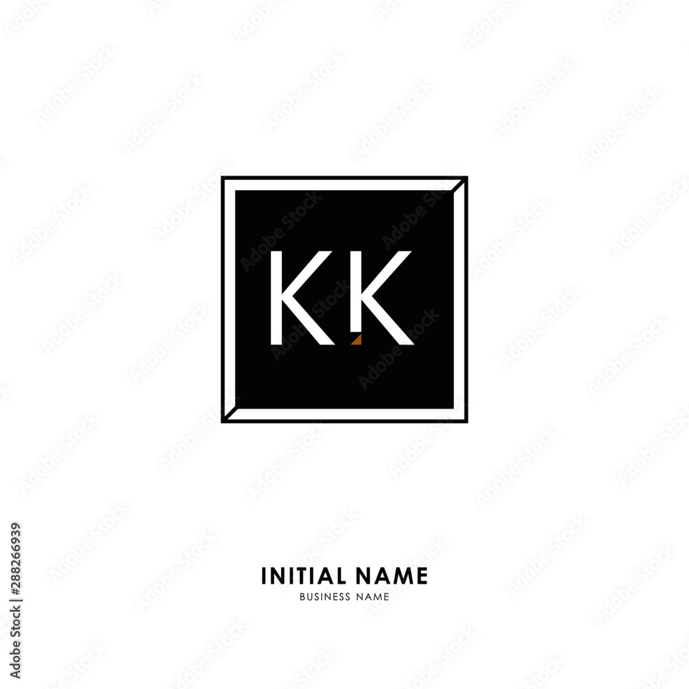 K KK Initial logo letter with minimalist concept. Vector with scandinavian style logo. K KK Initial logo letter with minimalist concept. Vector with scandinavian style logo.