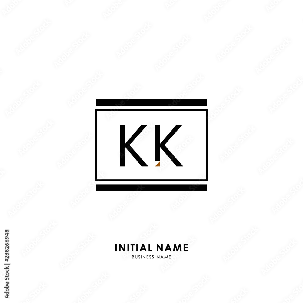 K KK Initial logo letter with minimalist concept. Vector with scandinavian style logo. K KK Initial logo letter with minimalist concept. Vector with scandinavian style logo.