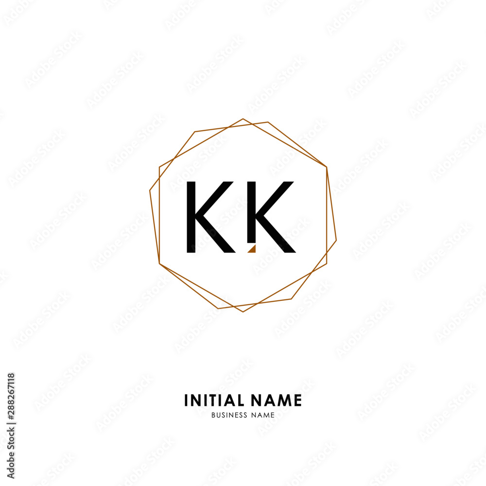 K KK Initial logo letter with minimalist concept. Vector with scandinavian style logo. K KK Initial logo letter with minimalist concept. Vector with scandinavian style logo.