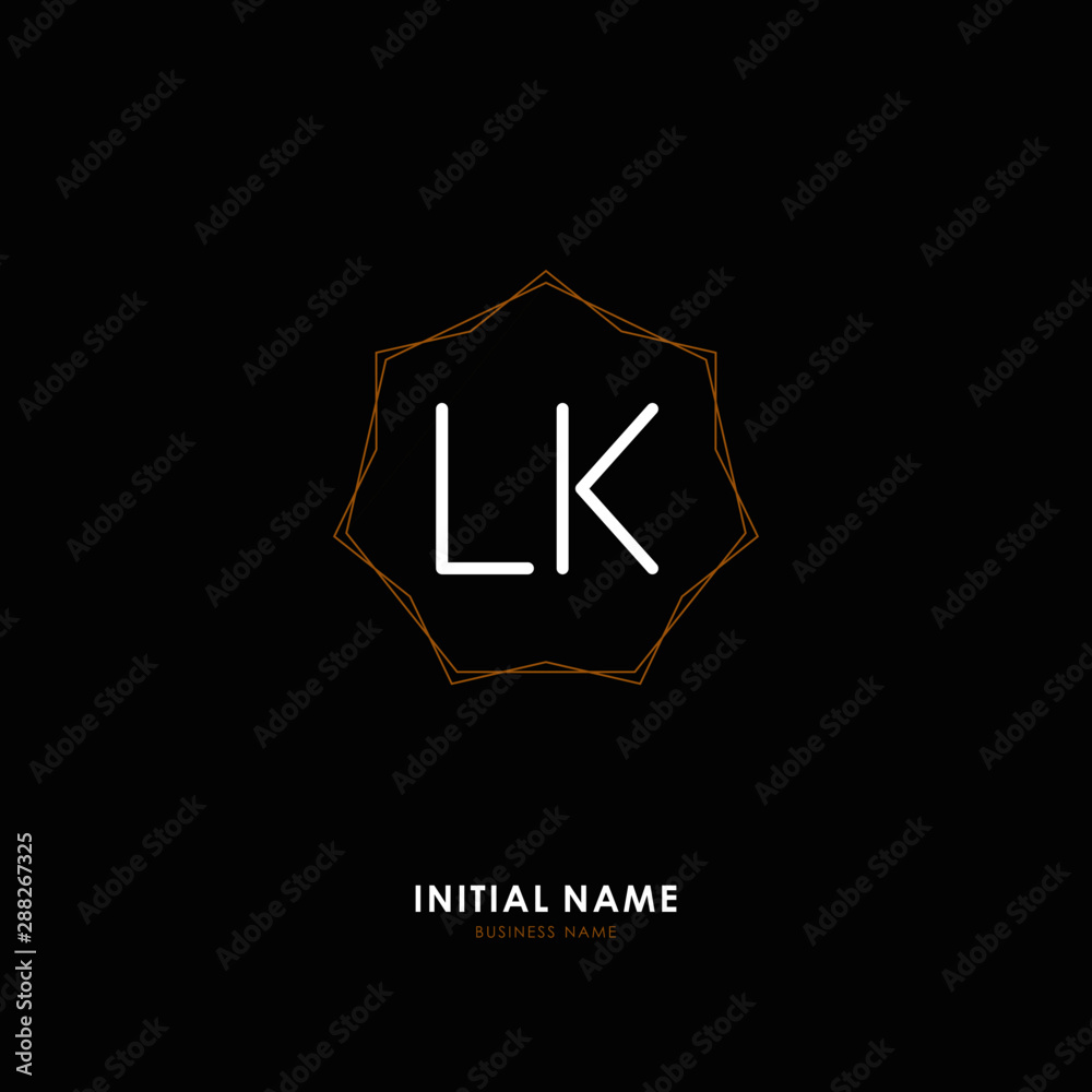 L K LK Initial logo letter with minimalist concept. Vector with scandinavian style logo. L K LK Initial logo letter with minimalist concept. Vector with scandinavian style logo.