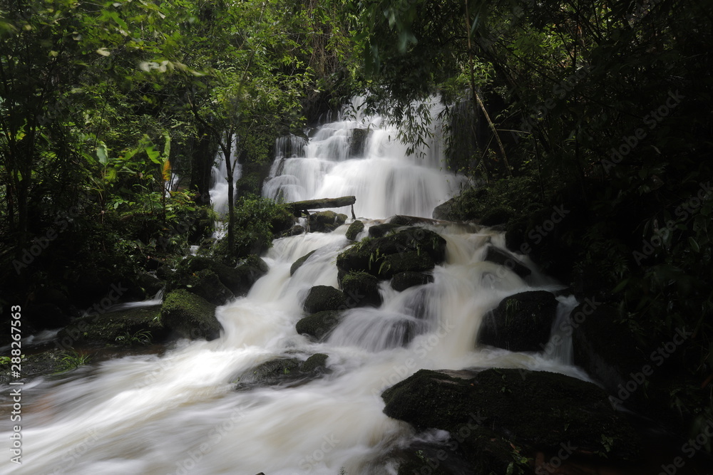 Waterfalls during the rainy season, Thailand.