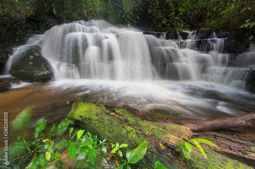Waterfalls during the rainy season, Thailand. © rnophoto