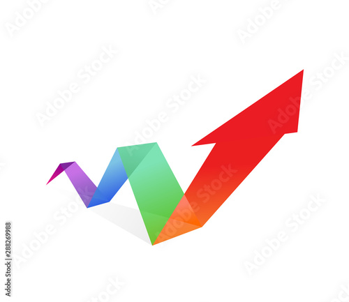 Free Download Arrow illustration. Rising prices, currencies and inflation. The game on the stock exchange. Icon, logo for a financial company. - GFXLoad
