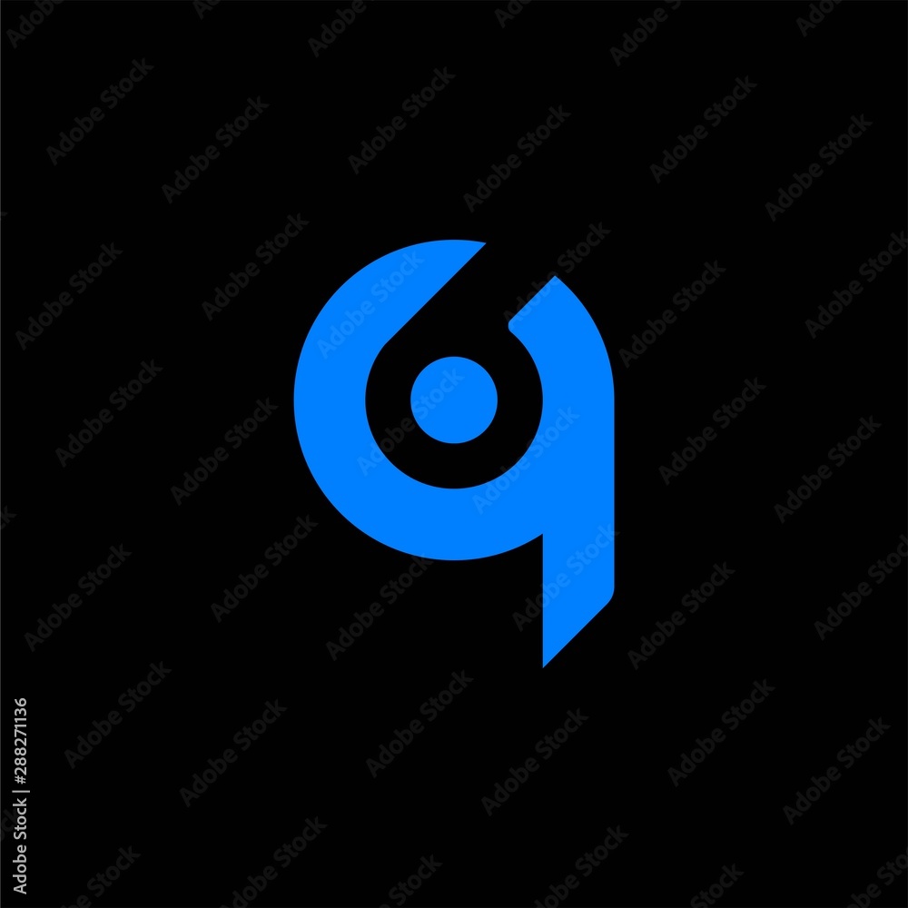 simple typography q6 vector logo simple typography q6 vector logo