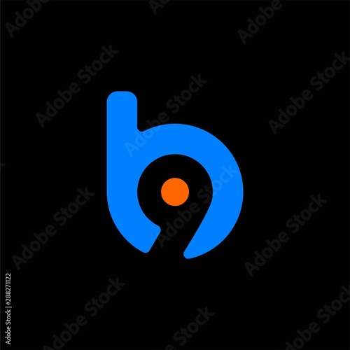 simple typography b9 vector logo