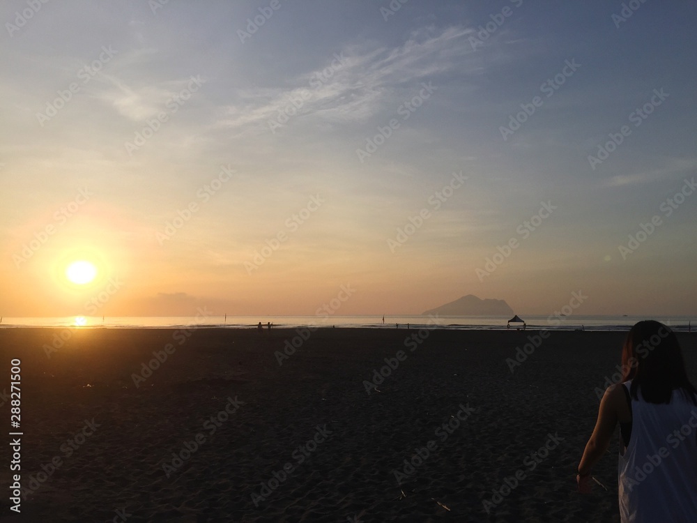 Fototapeta premium sunset on beach