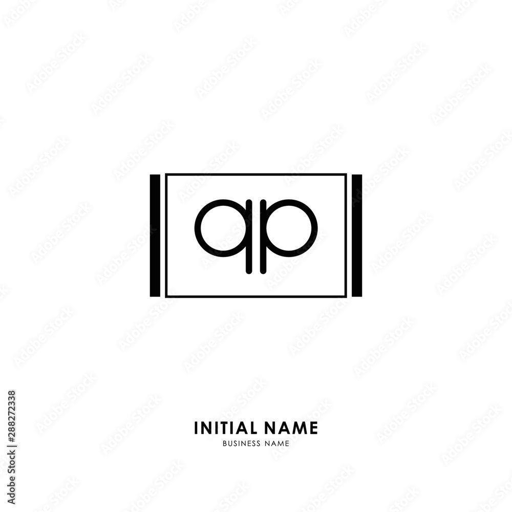 Obraz premium A P AP Initial logo letter with minimalist concept. Vector with scandinavian style logo.