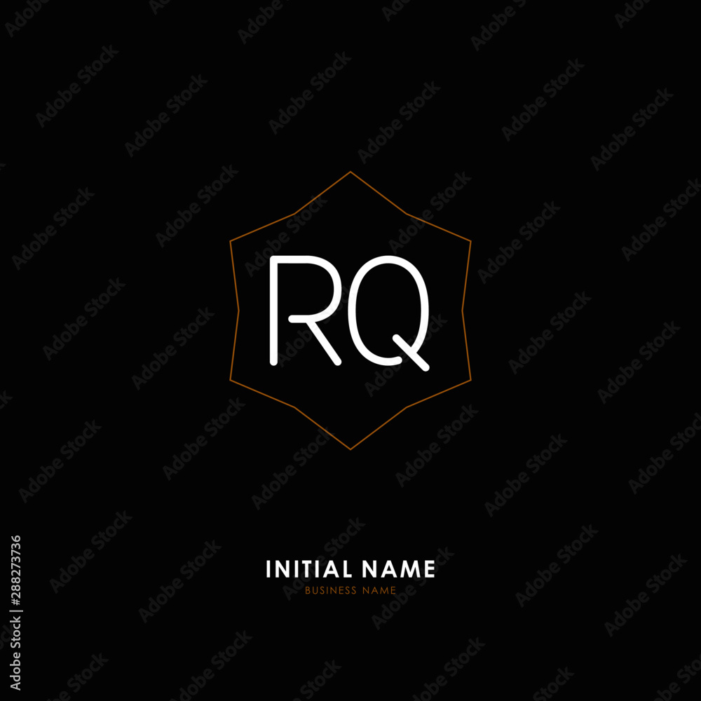 R Q RQ Initial logo letter with minimalist concept. Vector with scandinavian style logo. R Q RQ Initial logo letter with minimalist concept. Vector with scandinavian style logo.