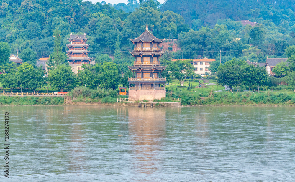 Pagoda at Jiadingfang, Leshan City, Sichuan Province, China