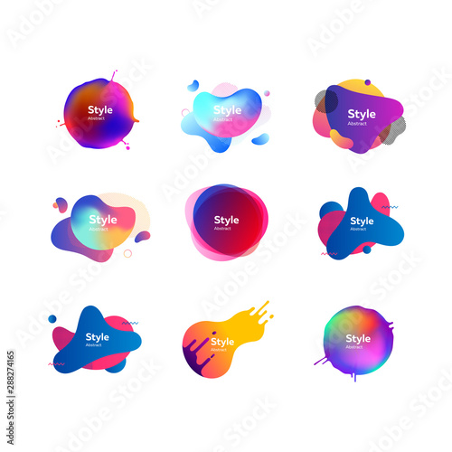 Set of abstract colorful graphic elements. Design background. Vector illustration. Can be used for advertising, marketing, presentation