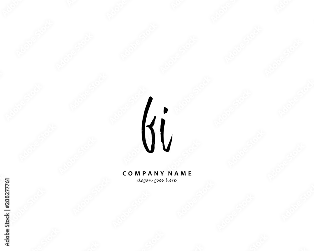 FI Initial letter logo template vector