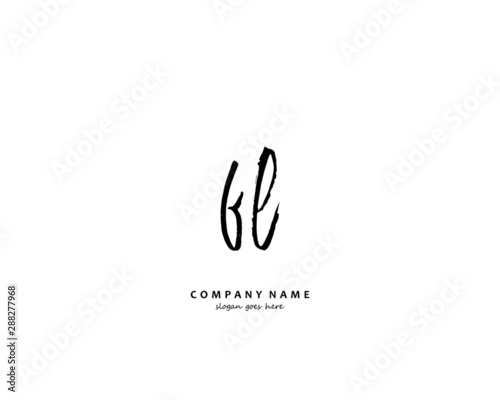 FL Initial letter logo template vector