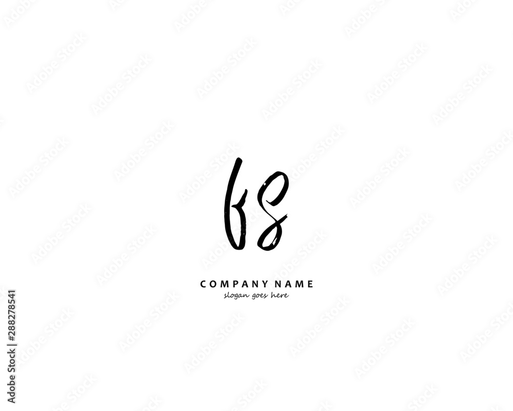 FS Initial letter logo template vector FS Initial letter logo template vector