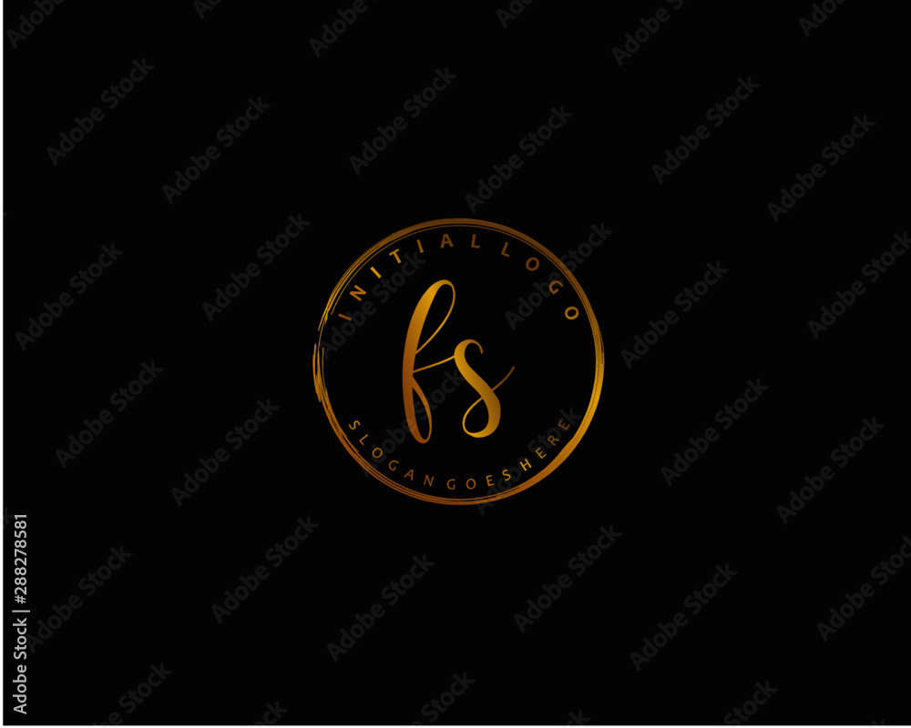 FS Initial letter logo template vector