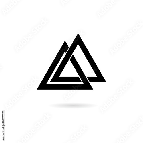 Free Download Triangle icon isolated on white background. Triangle icon simple sign - GFXLoad