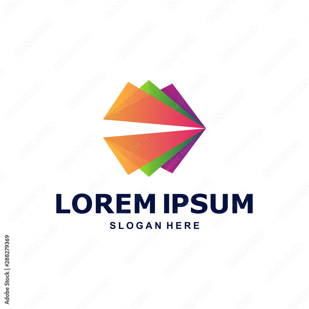 Colorful Modern Digital Logo Template Colorful Modern Digital Logo Template