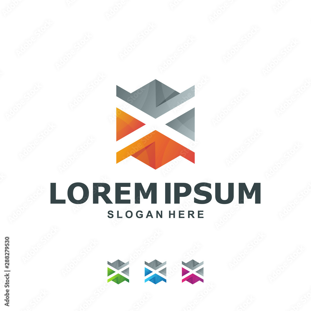 Colorful Abstract Letter X Logo Premium Colorful Abstract Letter X Logo Premium