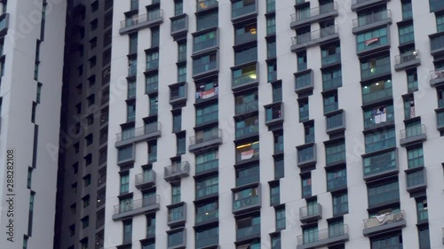 Exterior of Modern Residential Skyscraper Apartment Building in Singapore photo