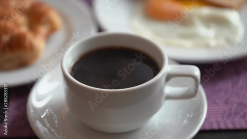 Coffe cup in breakfast
