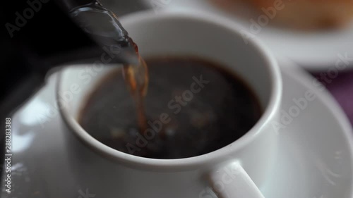 Coffe cup in breakfast photo