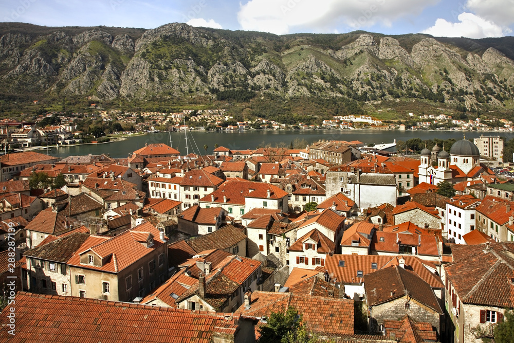 Panoramic view of Kotor. Montenegro
