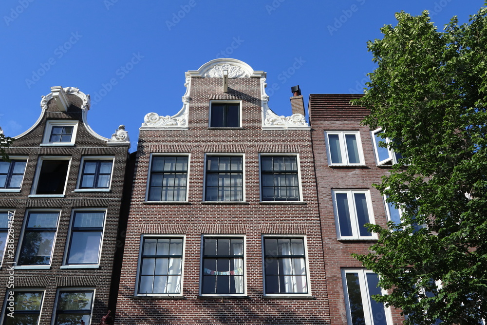 Fototapeta premium Case sui canali di Amsterdam