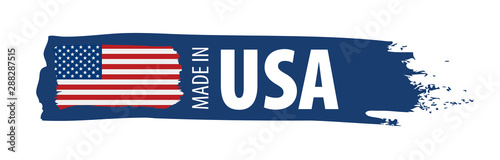 USA flag, vector illustration on a white background