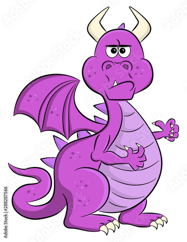 angry looking cartoon dragon
