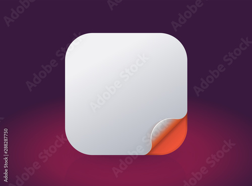 Design Template for icon presentation. Present your icon design. Template with empty icon, for your design.