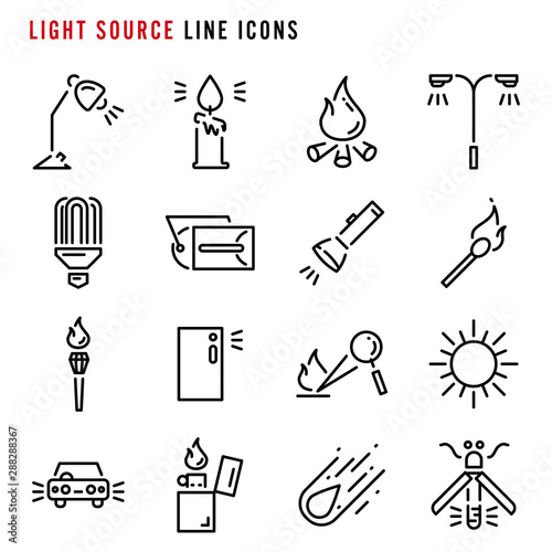 Light source line icons