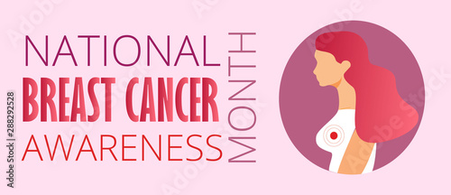 National Breast Cancer Awareness Month NBCAM celebrated in America.