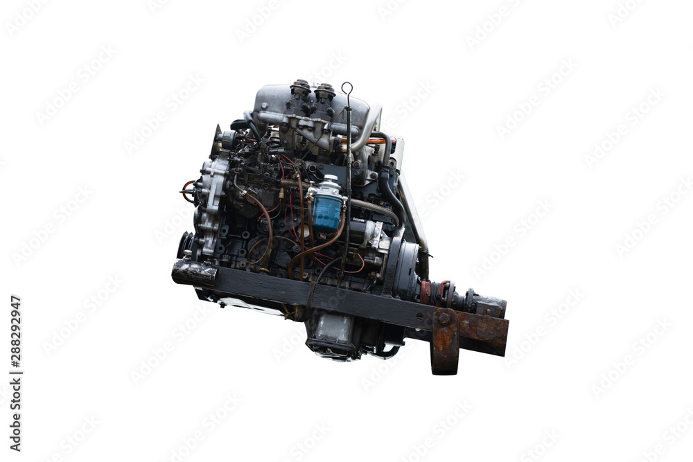 4 cylinder engine on wihte background and cliping path 4 cylinder engine on wihte background and cliping path