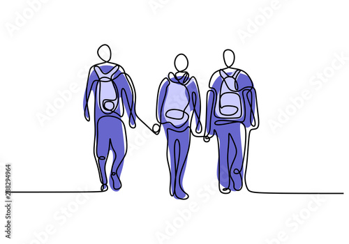 Continuous line drawing of ...