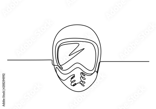 one line drawing of safety ...