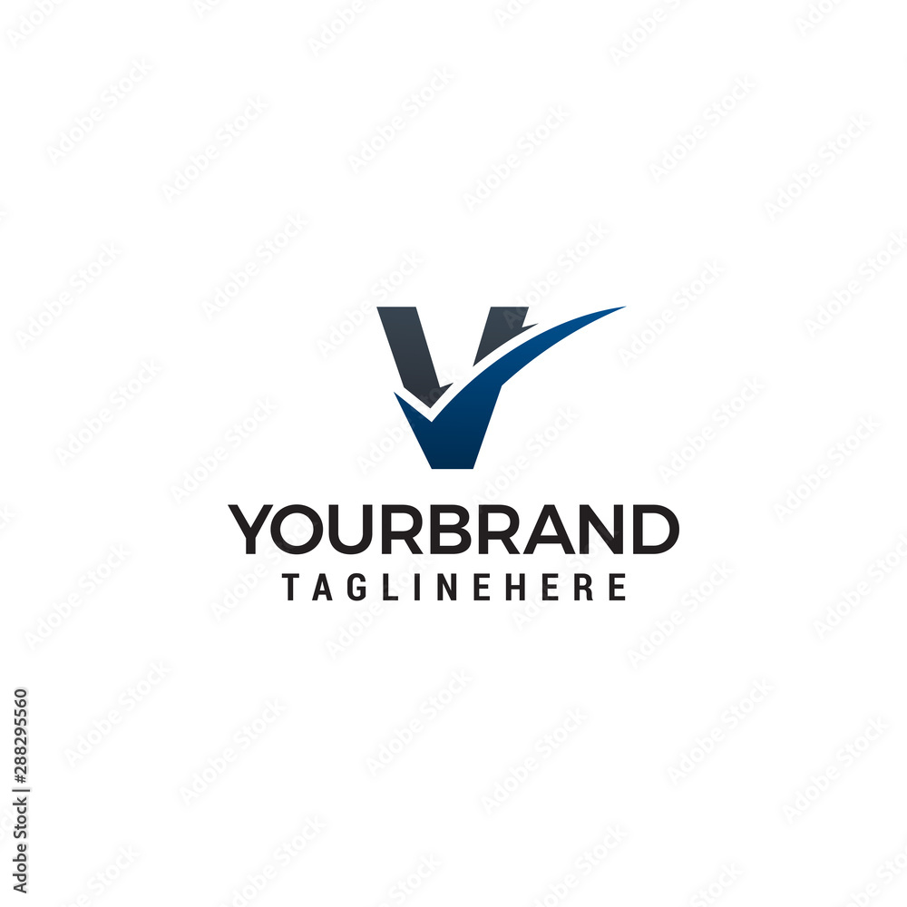 Letter V With Checklist Logo Template Letter V With Checklist Logo Template