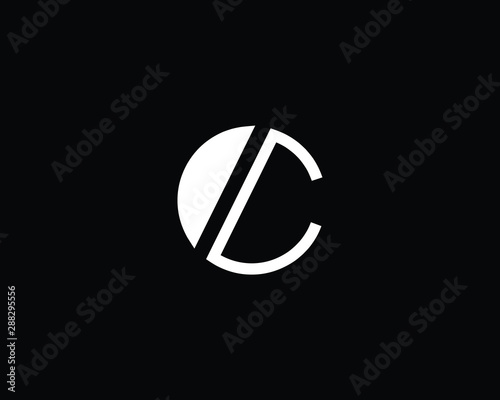 Creative and Minimalist Letter OC CO Logo Design Icon | Editable in Vector Format in Black and White Color photo