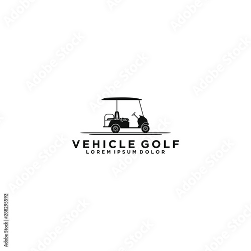 Llogo with the silhouette of a golf vehicle