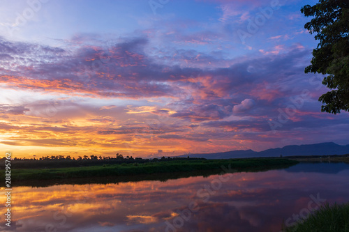 Scenic View Of Dramatic Sky During Sunset