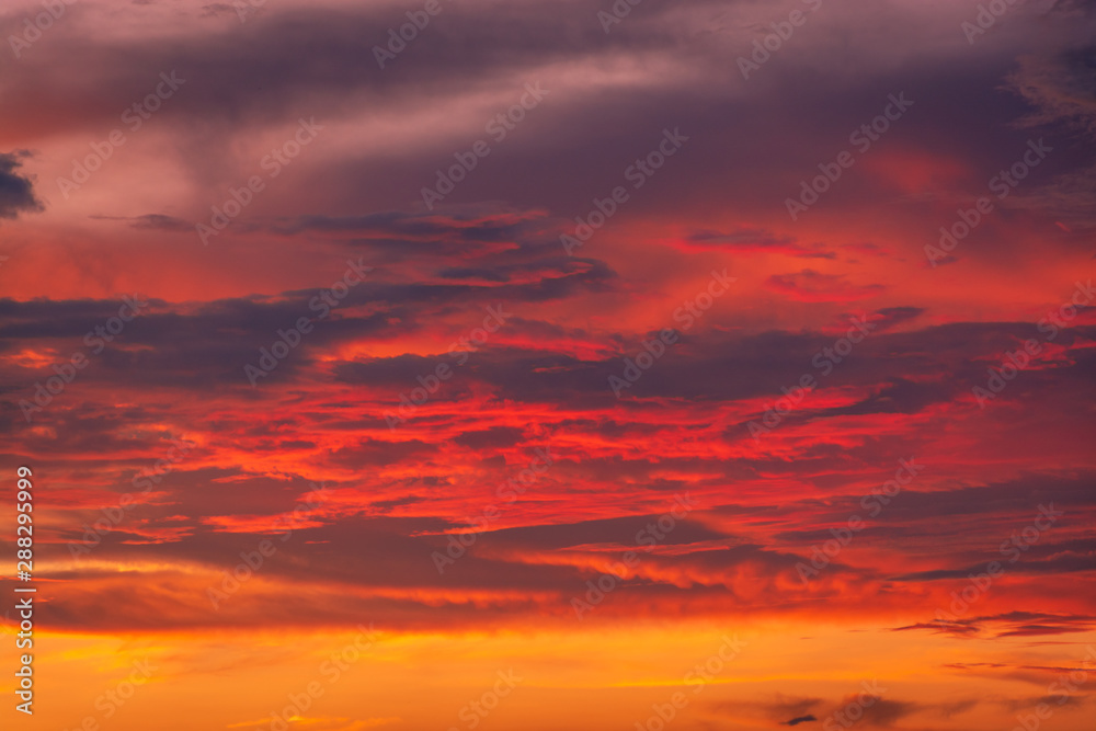 Scenic View Of Dramatic Sky During Sunset Scenic View Of Dramatic Sky During Sunset