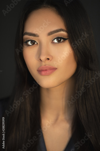 Asian Woman Beauty Face Closeup Portrait © Buyanskyy Production