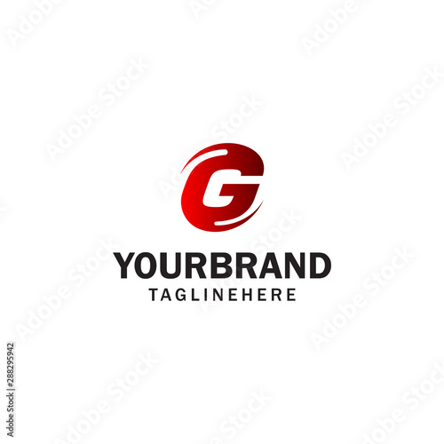 letter G spin rotation logo design concept template
