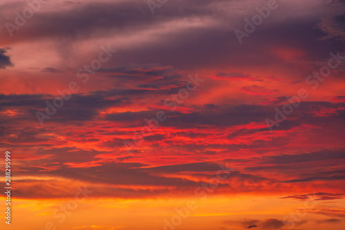Scenic View Of Dramatic Sky During Sunset © Sitthipong