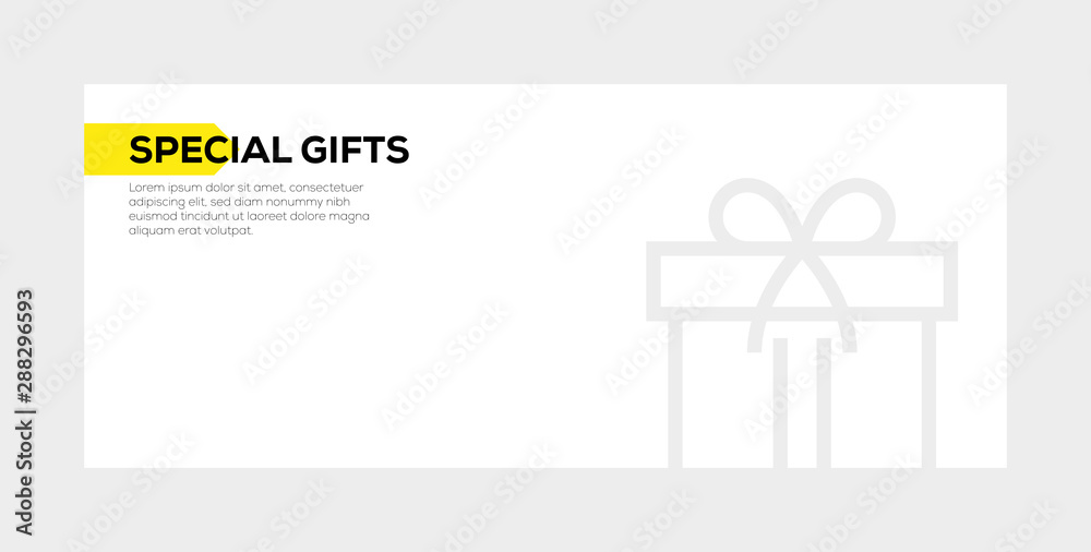 Naklejka premium SPECIAL GIFTS BANNER CONCEPT