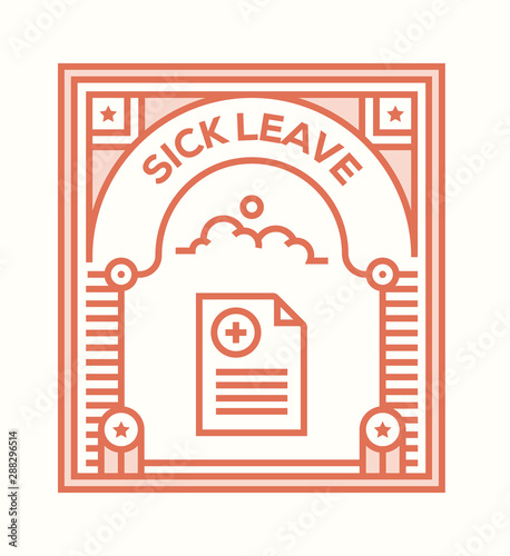 SICK LEAVE ICON CONCEPT