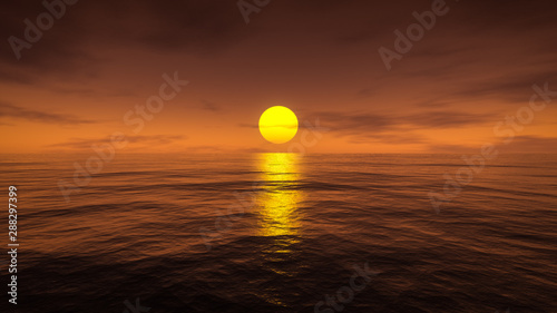 Fototapeta Naklejka Na Ścianę i Meble -  a sunset over the sea