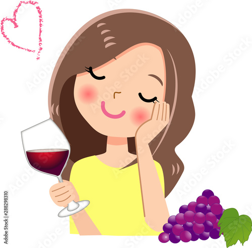 ワインを飲む女性