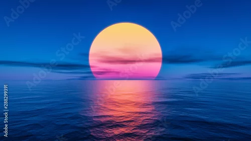 Panel kuchenny z motywem great sunset over the ocean