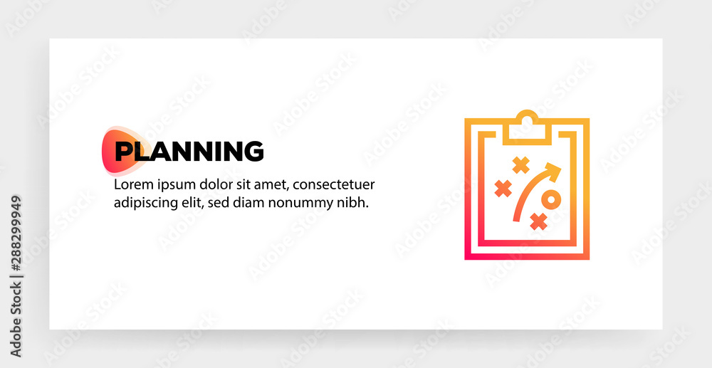 PLANNING ICON CONCEPT PLANNING ICON CONCEPT