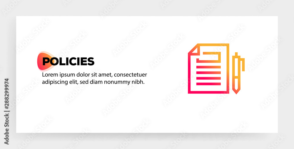 POLICIES ICON CONCEPT POLICIES ICON CONCEPT